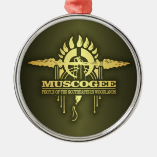 Muscogee 2o ornament aus metall