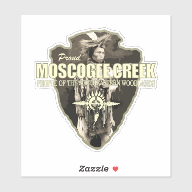 Muscogee Creek (Pfeilspitzen) Aufkleber (Blatt)