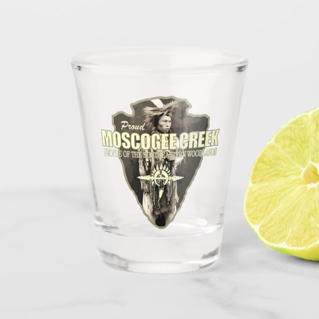 Muscogee Creek (Pfeilspitzen) Schnapsglas (Vorderseite)