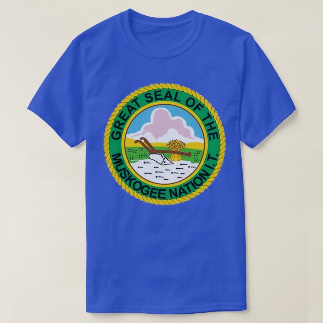 Muscogee Creek TRIBE FLAG  T-Shirt (Design vorne)