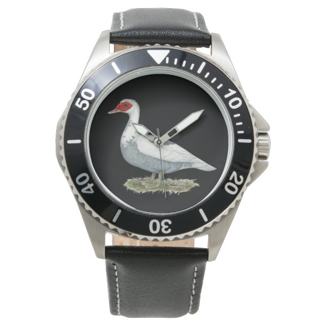Muscovy Blue Pied Duck Armbanduhr (Vorderseite)