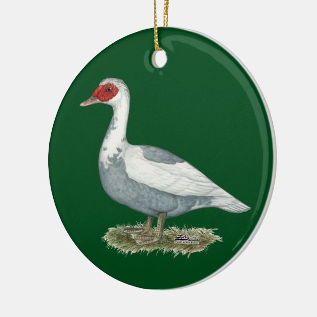 Muscovy Blue Pied Duck Keramik Ornament (Links)