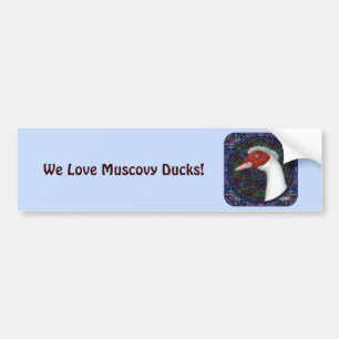 Muscovy Duck Head White Autoaufkleber