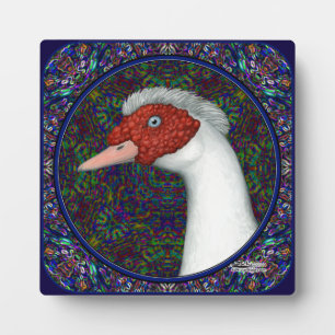 Muscovy Duck Head White Fotoplatte