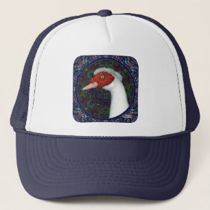 Muscovy Duck Head White Truckerkappe
