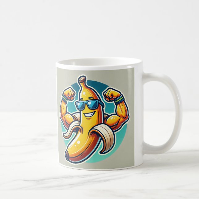 Muscular Banana Mug - Power Up Your Morning! (Droite)