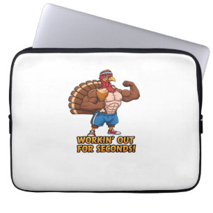 Muscular Turkey Gym Champion Funny Erntedank Cl Laptopschutzhülle