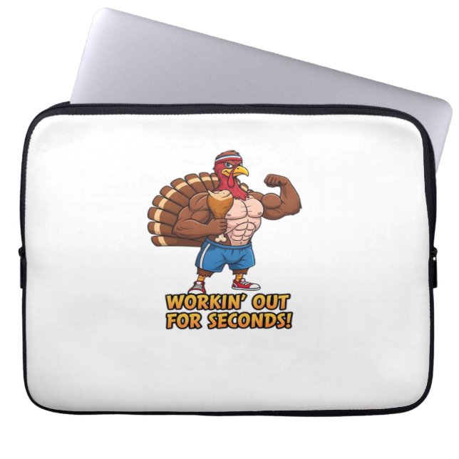 Muscular Turkey Gym Champion Funny Erntedank Cl Laptopschutzhülle (Vorderseite)