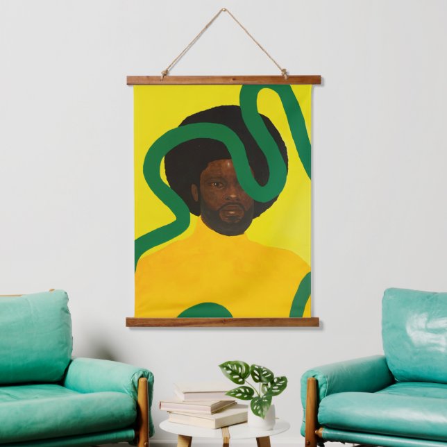 Muse #4 wandteppich mit holzrahmen (Wohnzimmer)