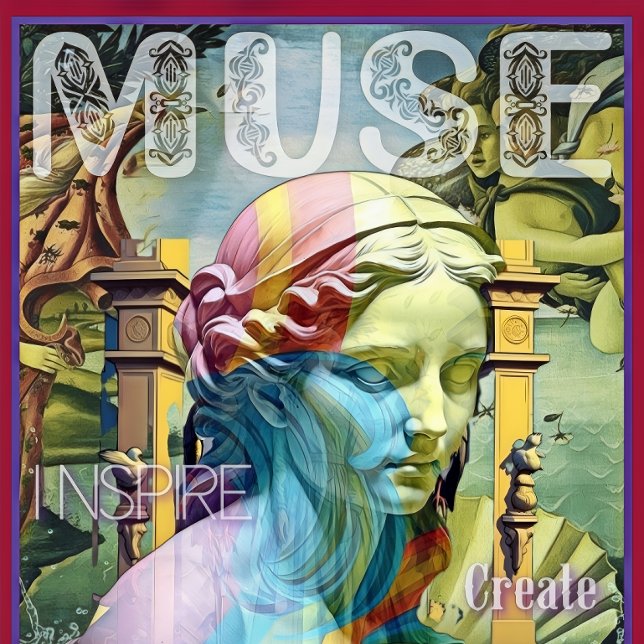 MUSE der Erleuchtung (A blend of classical antiquity with modern graphic design. 
Available in a jigsaw puzzle & more!)