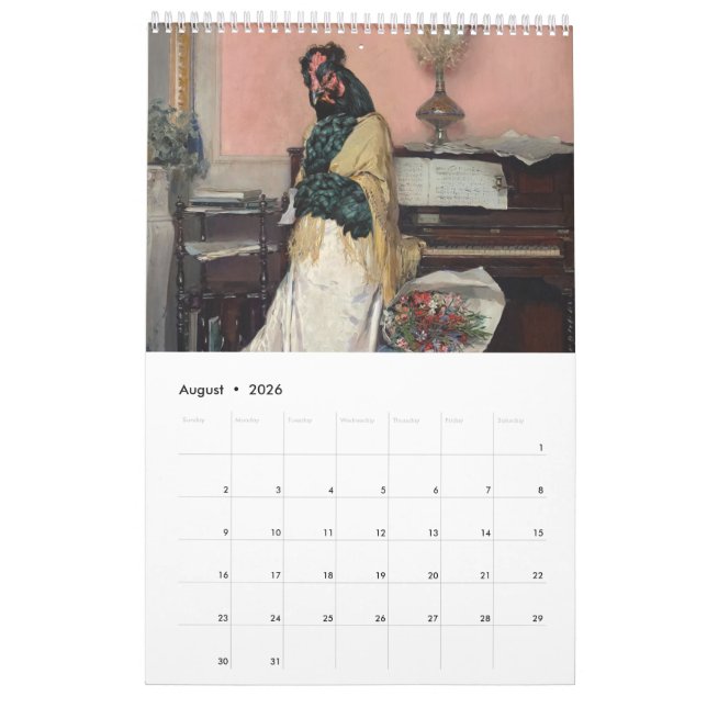 Musée des Beaux-Arts Poulets 2024 Calendrier (Aug 2026)