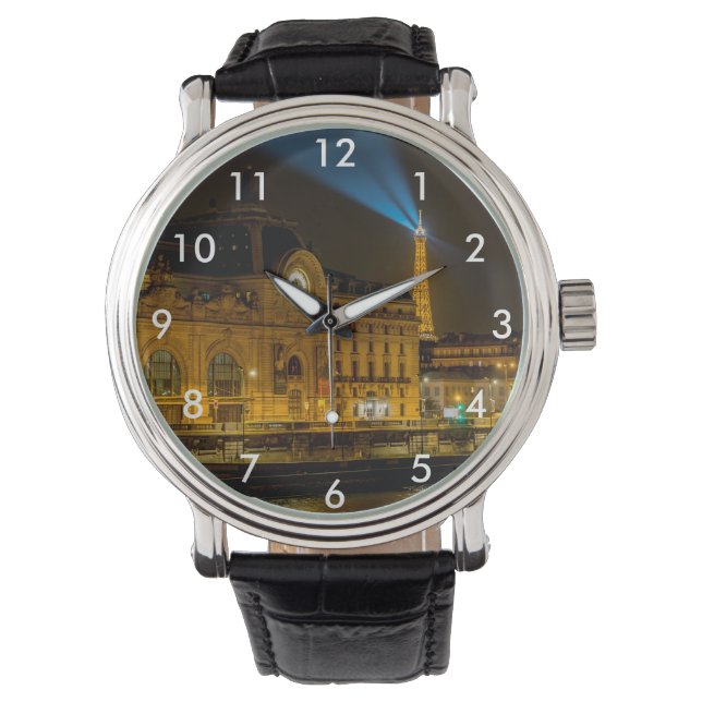 Musée d'Orsay in Paris nachts Armbanduhr (Vorderseite)