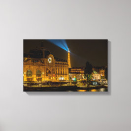Musée d'Orsay in Paris nachts Leinwanddruck
