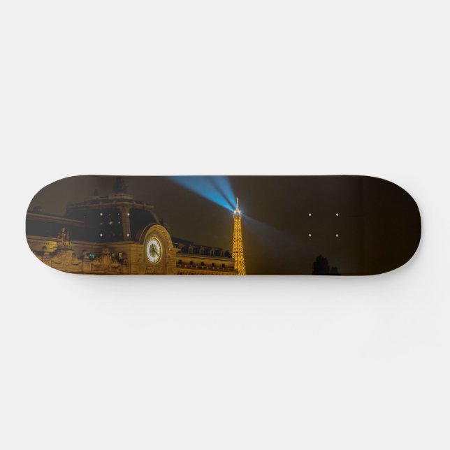Musée d'Orsay in Paris nachts Skateboard (Horizontal)