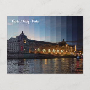 Musee d'Orsay Tag zu Nacht Timeslice - Paris Postkarte