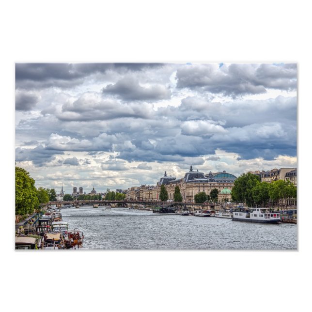 Musée d'Orsay und Seine river - Paris, Frankreich Fotodruck (Vorne)