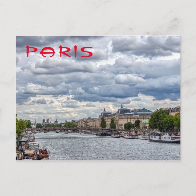 Musée d'Orsay und Seine river - Paris, Frankreich Postkarte (Vorderseite)