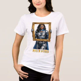 Museum-Arbeiter Superhelden T-Shirt Tri-Blend Shirt