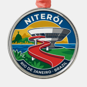 Museum für zeitgenössische Kunst Niterói Brasilien Ornament Aus Metall