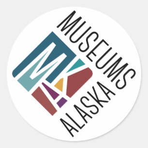 Museums-Alaska-Aufkleber Runder Aufkleber