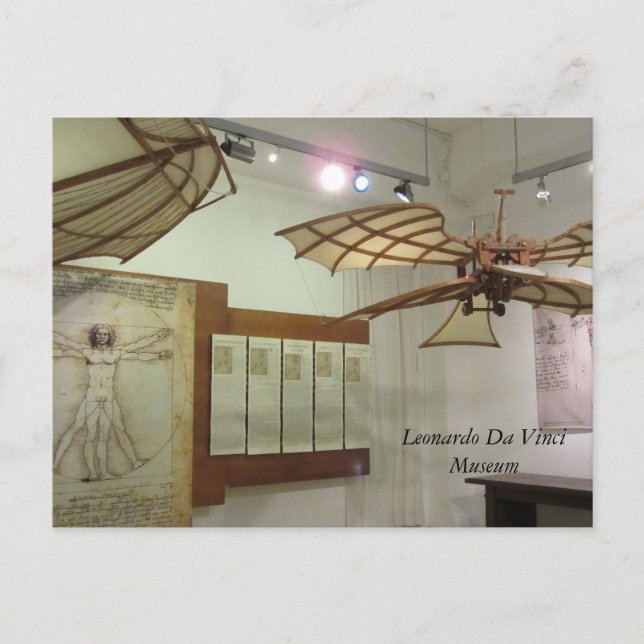 Museumsstücke Leonardo Da Vinci Postkarte (Vorderseite)