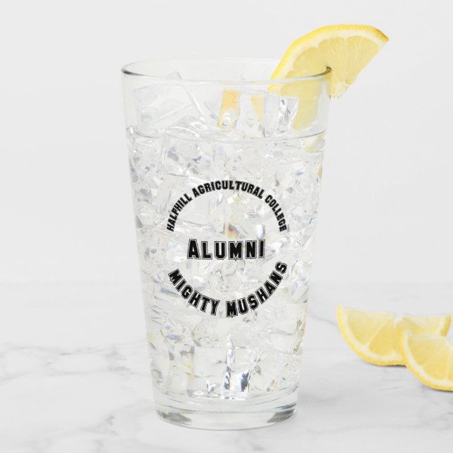 Mushans Alumni Glass Tumbler (Rückseite Ice)