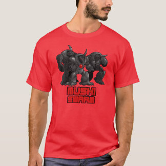 Mushi Schwarm-Schwarzes T-Shirt