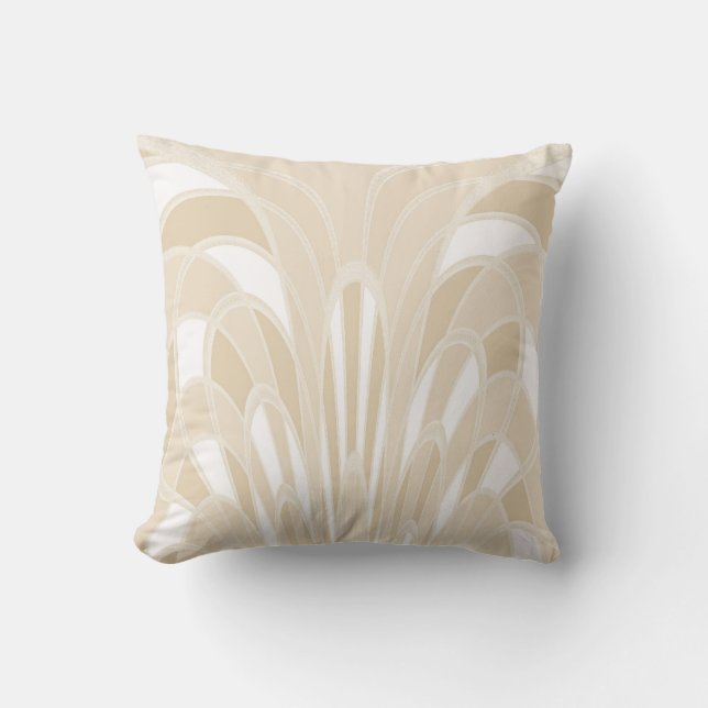 Mushroom Abstrakt - Art Deco - Cameo Kissen (Vorderseite)
