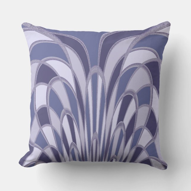 Mushroom Abstrakt - Art Déco - Heidelbeere Kissen (Vorderseite)