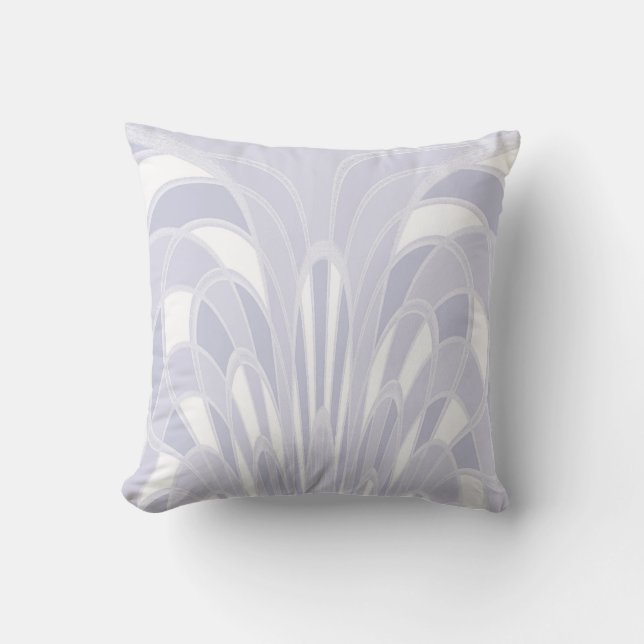 Mushroom Abstrakt - Art Deco - Lavendel Kissen (Vorderseite)