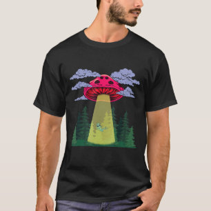 Mushroom Alien Entführung Psychedelic Space UFO An T-Shirt
