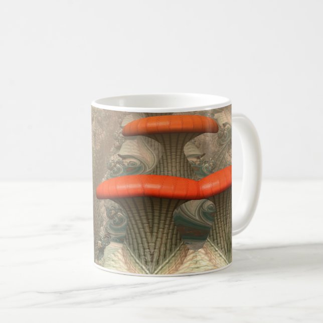 Mushroom Alien Planet Kaffeetasse (VorderseiteRechts)
