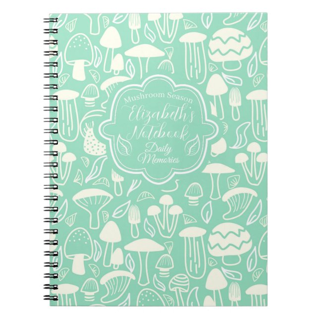 Mushroom Aqua Cream Notizblock (Vorderseite)