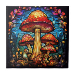 Mushroom Art Tile Fliese