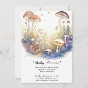 Mushroom Baby Shower Einladung