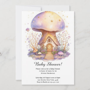 Mushroom Baby Shower Einladung