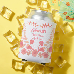 Mushroom Blume Bride Stamm Bachelorette Peach Dosenkühler