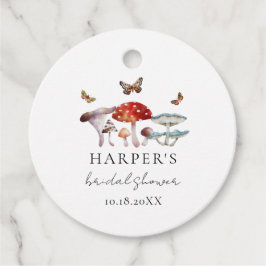 Mushroom Boho Brautparty Gefälligungstags Geschenkanhänger