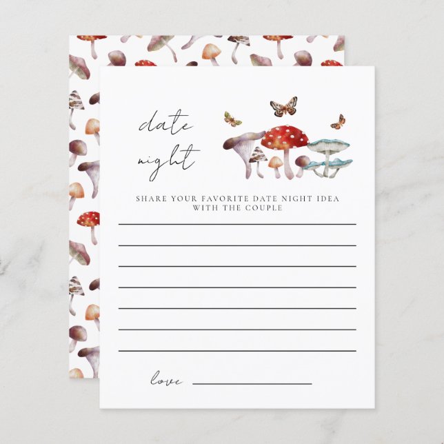 Mushroom Brautparty Date Night Ideas (Vorne/Hinten)