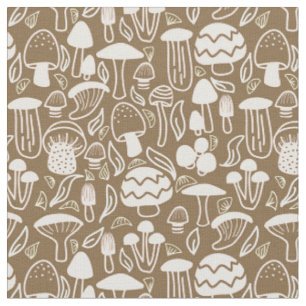 Mushroom Brown Cream Stoff