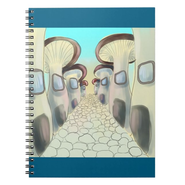 Mushroom City Notebook Notizblock (Vorderseite)