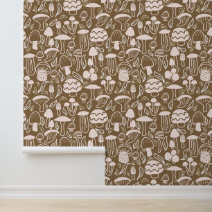 Mushroom Coffee Brown Tapete