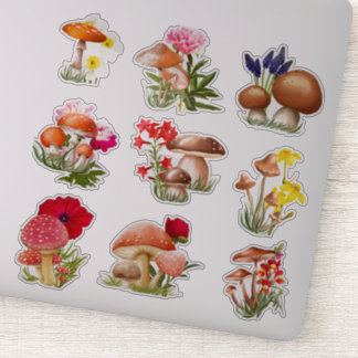 Mushroom Custom-Cut Vinyl Sticker