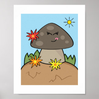 Mushroom Design #2 Illustration Print Kids Poster