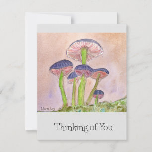 Mushroom Design Grußkarte,"Denken Sie an Sie" Mitteilungskarte