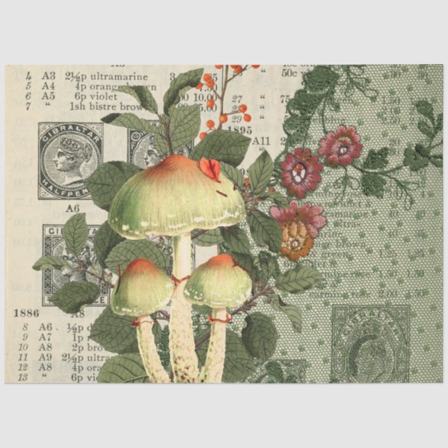 Mushroom Ephemera Design Series #12 Seidenpapier (Vorderseite)