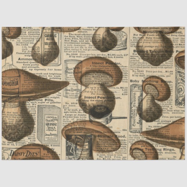 Mushroom Ephemera Design Series #13 Seidenpapier (Vorderseite)