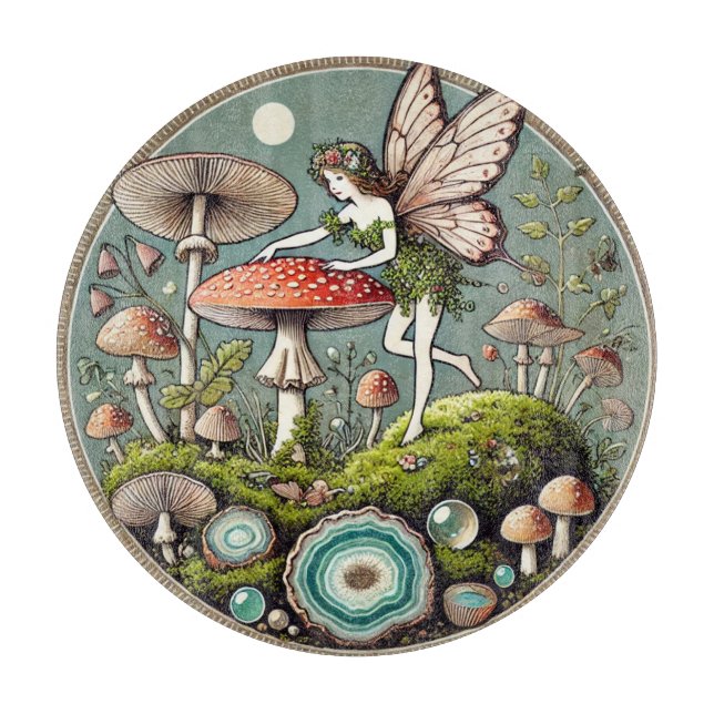 Mushroom Fairy Forager Schneidebrett (Vorderseite)