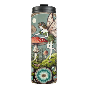 Mushroom Fairy Forager Thermosbecher