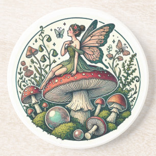 Mushroom Fairy Forest Fungus Getränkeuntersetzer
